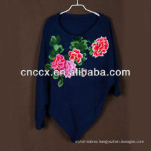 13STC5652 Fashion lady woolen sweater chinese style dolman sleeve top